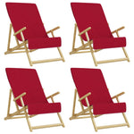 Beach Towels 4 pcs Burgundy 60x135 cm Fabric 400 GSM 3157056