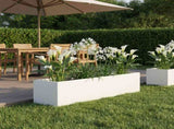 Garden Planter White 80 x 20 x 20 cm Cold-rolled Steel 8005164