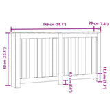 Radiator Cover Grey Sonoma 149x20x82 cm Engineered Wood 852749