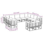 Garden Sofa Set with Cushion 12 pcs 3378934