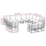Garden Sofa Set with Cushion 12 pcs 3378934