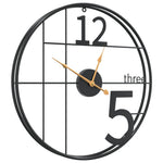 Wall Clock Black 50 cm Iron 4008401