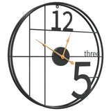 Wall Clock Black 50 cm Iron 4008401