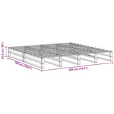 Bed Frame without Mattress White 200x200 cm Solid Wood Pine 3302322