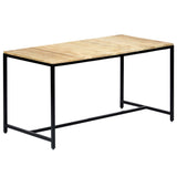 Dining Table 140x70x75 cm Solid Rough Mango Wood 247811