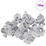 Pronged T-nut 7200 pcs Silver M6 mm Steel 864997