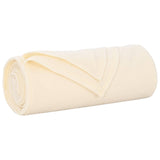 Throw Blanket Cream 350 x 270 cm Fleece 42017127