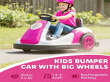 Kids Bumper Car with 360-Degree Rotation, 6V Electric Ride On Car with Music and Horn for 3-8 Years T3398P422428