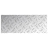 Checker Plates 4 pcs Silver 50 x 20 cm Aluminium 4104250