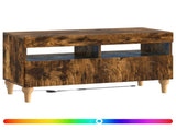 LED TV Cabinet Smoked Oak Engineered Wood 896340