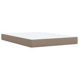 Box Spring Bed with Mattress Cappuccino 140x200 cm Faux Leather 3286127