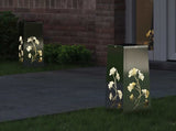 Solar LED Pathway Light 2 pcs Silver Galvanized Steel 879756