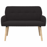 2 Seater Sofa with Solid Wood Legs Black Boucl 42051068