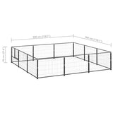 Dog Kennel Black 9 m Steel 3082127