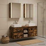 Bathroom Furniture Set 5 pcs Smoked Oak 3406811