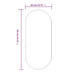 Wall Mirror Silver 90x40 cm Oval 348193
