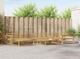 Outdoor Sofa Set 7 pcs White Solid Acacia Wood 3386728
