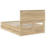 Bed Frame with Drawer Sonoma Oak 120 x 190 cm Engineer Wood 3410188