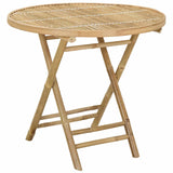 Garden Table Natural 80 x 70 cm Bamboo 42028079