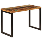 ZNTS Dining Table 115x55x76 cm Solid Reclaimed Wood and Steel 247332