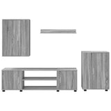 TV Cabinet Set Wall-mounted 4 pcs Grey Sonoma Engineered wood 3397901