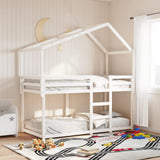 Bunk Bed without Mattress White 80x200 cm Solid Wood Pine 3282042