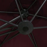 Garden Parasol with Steel Pole 300 cm Bordeaux Red 47316