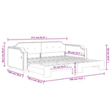 Daybed with Trundle without Mattress Light Grey 90x190 cm Single 3197705