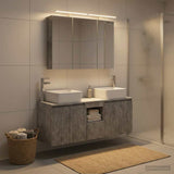 Bathroom Cabinet Set 4 pcs Concrete Grey Engineered Wood 3406378