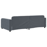 Day Bed without Mattress Dark Grey 90x190 cm Velvet 354075