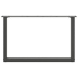 Coffee Table Legs U-Shaped 2 pcs Anthracite 60x cm Steel 4013162