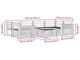 Outdoor Sofa Set 7 pcs Natural Solid Acacia Wood 3374454