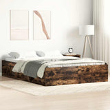 Bed Frame without Mattress Smoked Oak 140x200 cm 3203863