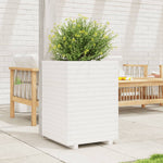Garden Planter White 50x50x72 cm Solid Wood Pine 3282610