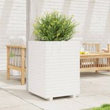 Garden Planter White 50x50x72 cm Solid Wood Pine 3282610