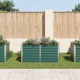 Raised Garden Bed 160x80x77 cm Galvanised Steel Green 47010
