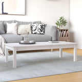Coffee Table White 110x50x30 cm Solid Wood Pine 814235
