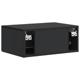 Wall-Mounted Bedside Cabinet 2 pcs Black 49 x 34.5 x 20 cm 898618