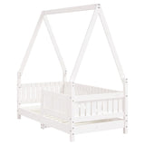 Kids Bed Frame White 70x140 cm Solid Wood Pine 834502