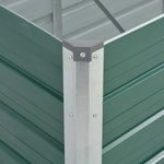 Garden Raised Bed Galvanised Steel 240x80x45 cm Green 44843