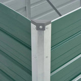 Garden Raised Bed Galvanised Steel 240x80x45 cm Green 44843