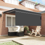 Retractable Awning Manual Grey and anthracite 350 x 250 cm 3330224