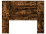 Storage Headboard with LED Smoked Oak Engineered Wood 3418647