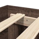 Bed Frame without Mattress Brown Oak 200x200 cm Engineered Wood 3295631