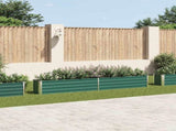 Garden Raised Bed Galvanised Steel 320x40x45 cm Green 47053
