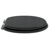 Soft-Close Toilet Seat Black 44 x 38 cm MDF board 42027173