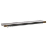 Floating Wall Shelf Concrete Grey 120x23.5x3.8 cm MDF 326606