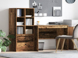 Desk with Drawer with Shelf with Storage 2 pcs Old Wood 3337367