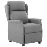 Recliner Chair Light Grey 66.5 x 94 x 101.5 cm Polyester 340152