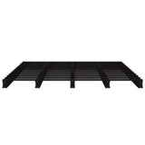 Pallet Bed without Mattress Black 140x190 cm Solid Wood 821441